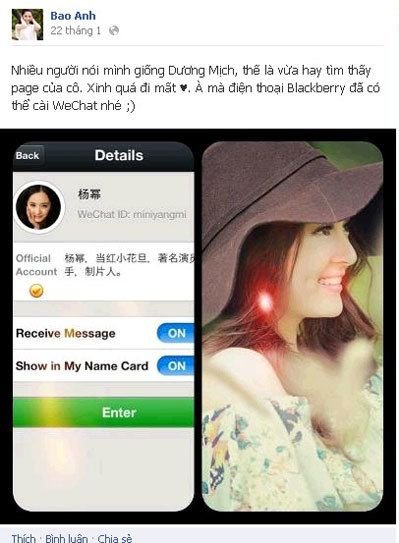 Bao Anh and Bui Anh Tuan were criticized for promoting Wechat 1
