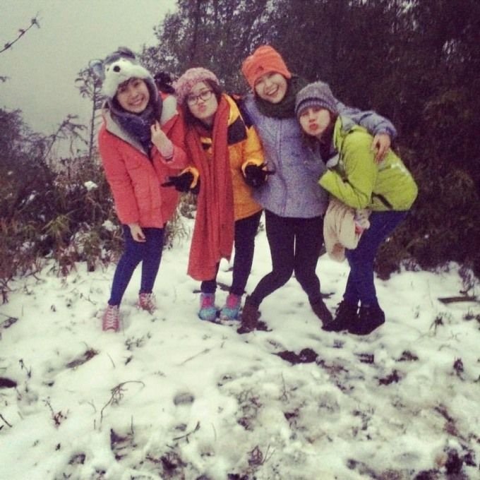 Hanoi girl successfully hunted snow in Sa Pa 4 times